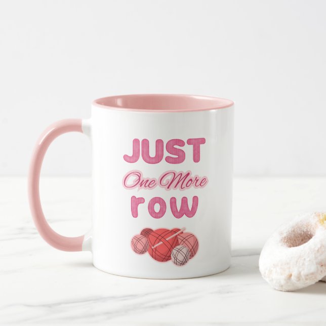 Rosa Sticka En Rad Till Stickning Mugg (Med munk)