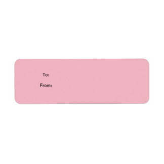 Rosa Sticker Gift Märkre Returadress Etikett