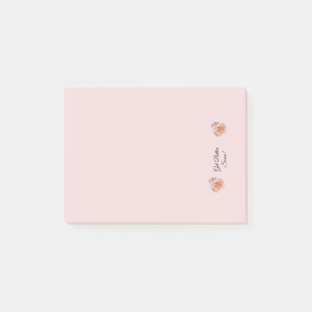 Rosa Sticky Notes Get Better Snart Post-it Block (Framsida)
