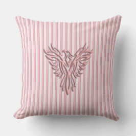 Rosa stigning foenix med rosa band, färsk design utomhuskudde