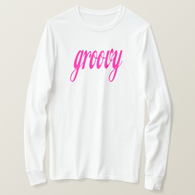 Rosa Stil Groovy T-shirt (Design framsida)