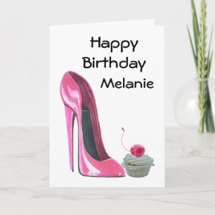 Rosa Stiletto Shoe och Cupcoa Kort