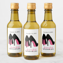 Rosa Stilettos Girls Natt ut Bachelorette Party Vinetikett