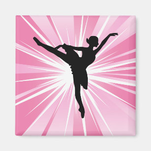 Rosa stjärnaBallerina Magnet