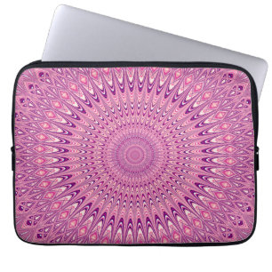 Rosa stjärnamandala laptop sleeve
