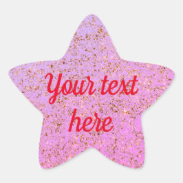 Rosa Stjärnformat Klistermärke