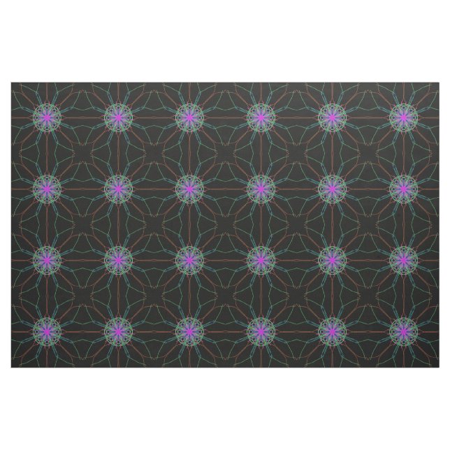 Rosa stjärnor, svart bakgrundsmaterial tyg (Fat Quarter)
