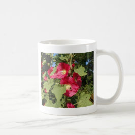 Rosa stockrosor kaffemugg
