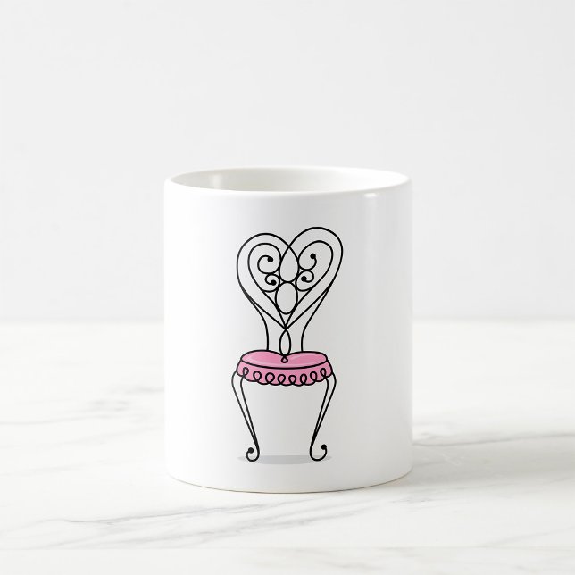 Rosa stol kaffemugg (Skapare uppladdad)