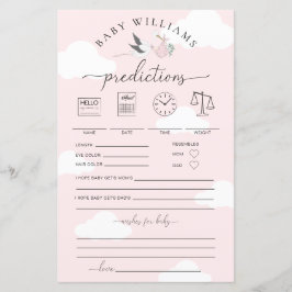 Rosa Stork Baby Predictions-spel