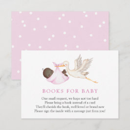 Rosa Stork Bokar för Baby-inmatningskort Tilläggskort