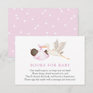 Rosa Stork Bokar för Baby-inmatningskort Tilläggskort