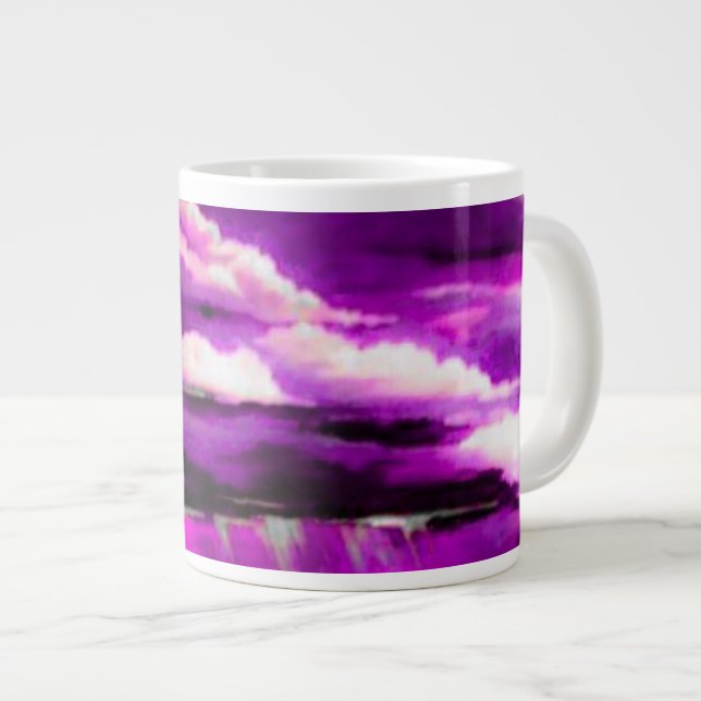 Rosa Stormy Clouds Jumbo Mugg (Framsida höger)