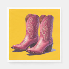 Rosa stövlar! pappersservett