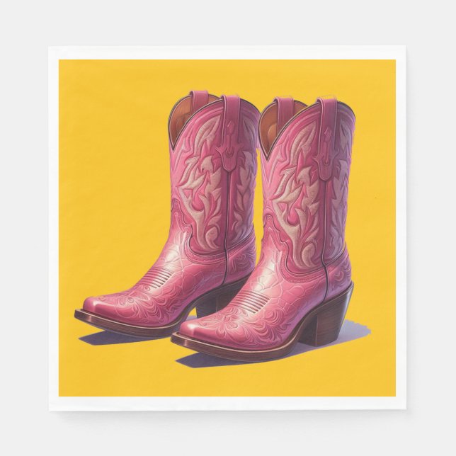 Rosa stövlar! pappersservett (Framsidan)