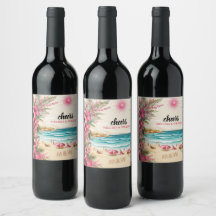 Rosa strand bröllopsdusch