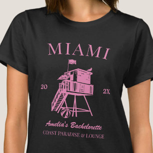 Rosa Strand Henpartaj Tjejresa Anpassad T Shirt