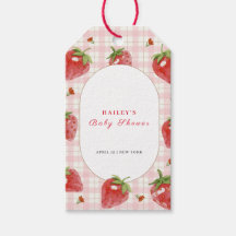 Rosa Strawberry Berry Sweet Gingham Baby Shower