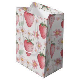 Rosa Strawberry-blommor Födelsedagsfest för henne