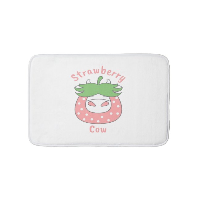 Rosa Strawberry Cow Classic T-Shirt Badrumsmatta (Framsidan)