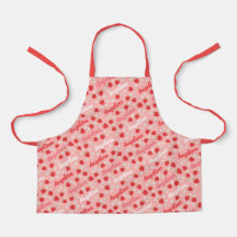 Rosa Strawberry Custom Name Girls Apron