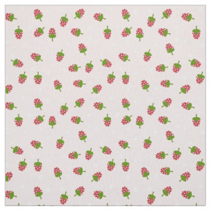 Rosa Strawberry Cute Mönster Kawaii Girly Tyg