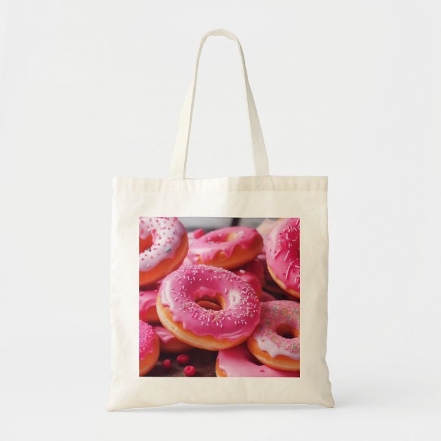 Rosa Strawberry Donuts Tygkasse (Framsidan)