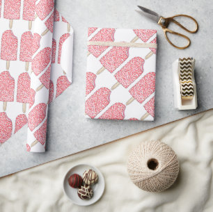Rosa Strawberry Eclair Ice Cream Popsicle Lolly Presentpapper