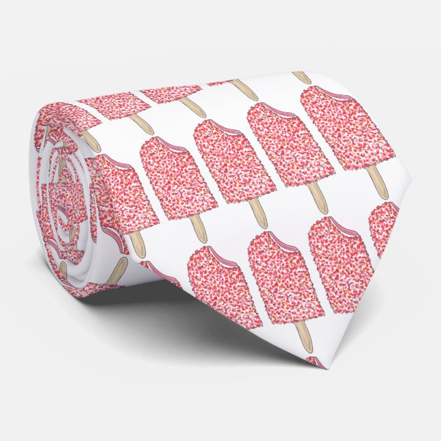 Rosa Strawberry Eclair Shorttårta Popsicle Pops Ti Slips (Rullad)