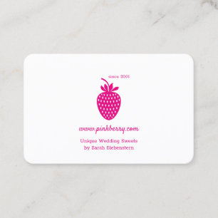 ROSA STRAWBERRY Enkel modern Logotyp. Visitkort