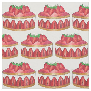 Rosa Strawberry Fraisier Cake Fransk Pastry Chef Tyg