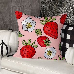 Rosa Strawberry Kudde