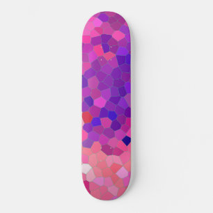 Rosa Strawberry Mosaic Mönster Mini Skateboard Bräda 18,5 Cm