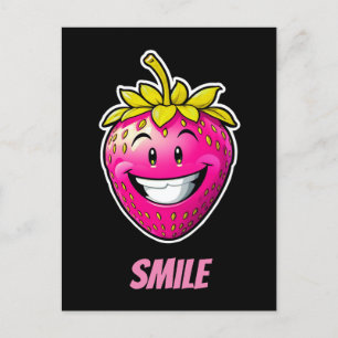 Rosa Strawberry Smile Vykort