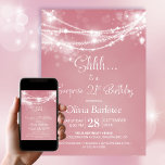 Rosa String Ljus Surprise 21:a födelsedagen Party Inbjudningar<br><div class="desc">Denna rosa 21:a födelsedagsinbjudan är designad för att skapa ett verkligt minnesvärt firande. Med textmallarna för anpassade kan du enkelt lägga till namn i den hedervärda gästen, hemlig information om party och platsen. Din älskade kommer att vara i en kväll av skratt och omhuldade minnen. Du kan välja mellan olika...</div>