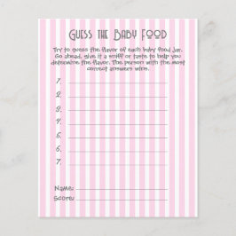 Rosa Stripe Baby Shower Game Gissa Baby Food