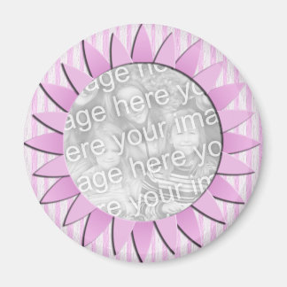 Rosa stripe Flower Magnet