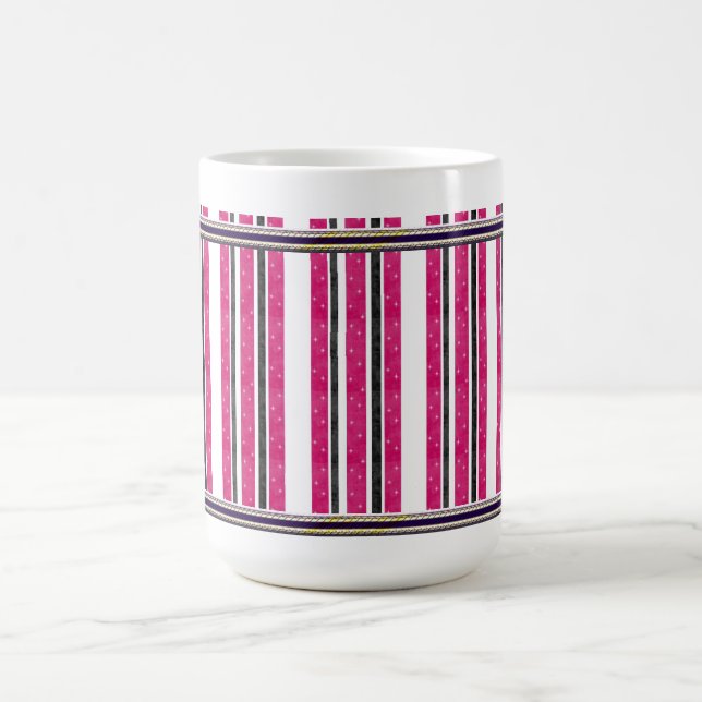 rosa stripe kaffe mugg (Center)