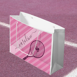 Rosa Stripe Tennis Racket Gift Bag