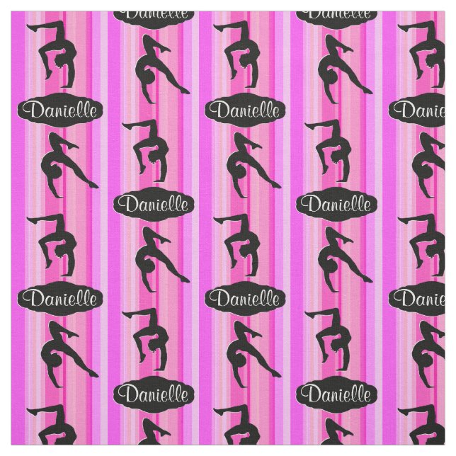 ROSA STRIPED PERSONLIG GYMNASTICS FABRIC TYG (Provkarta)