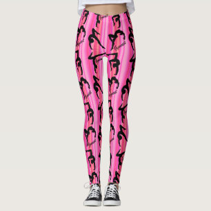 ROSA STRIPED TOPPEN STAR GYMNASTICS LEGGINGS