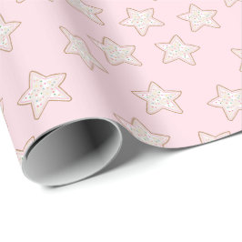 Rosa strösselkaksgodis presentpapper