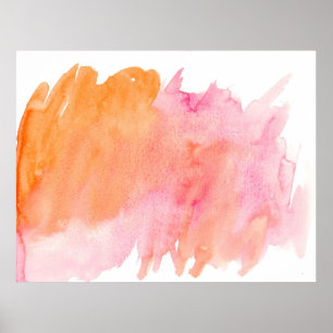 Rosa struktur orange poster