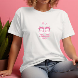 Rosa strumpor anpassat namn Mamman ska bli T-Shirt