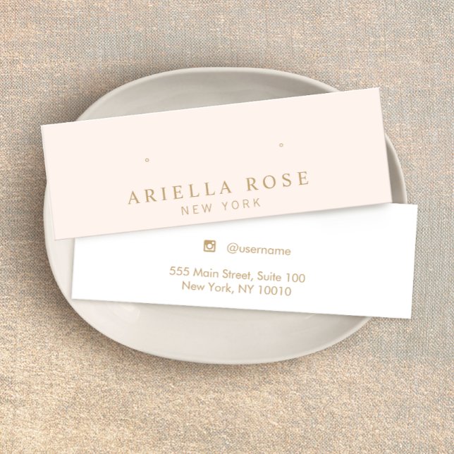  Rosa Stud Earring Jewelry Visning Card Litet Visitkort (Skapare uppladdad)