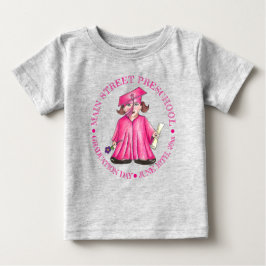 Rosa Student Girl Cap Preschool Studenten T Shirt