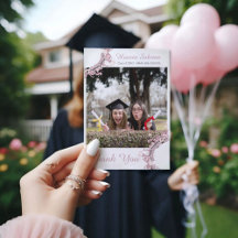 Rosa Student silhuette gräns tackkort