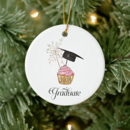 Rosa Studenten Cupaka Student Julgransprydnad Keramik