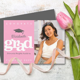 Rosa studenten fotot grått-sockel fet modern meddelande