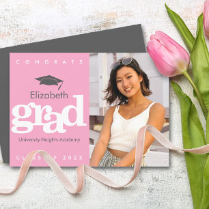 Rosa studenten fotot grått-sockel fet modern meddelande